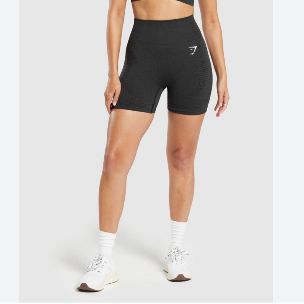 Gymshark Vital Seamless Shorts, Black, S